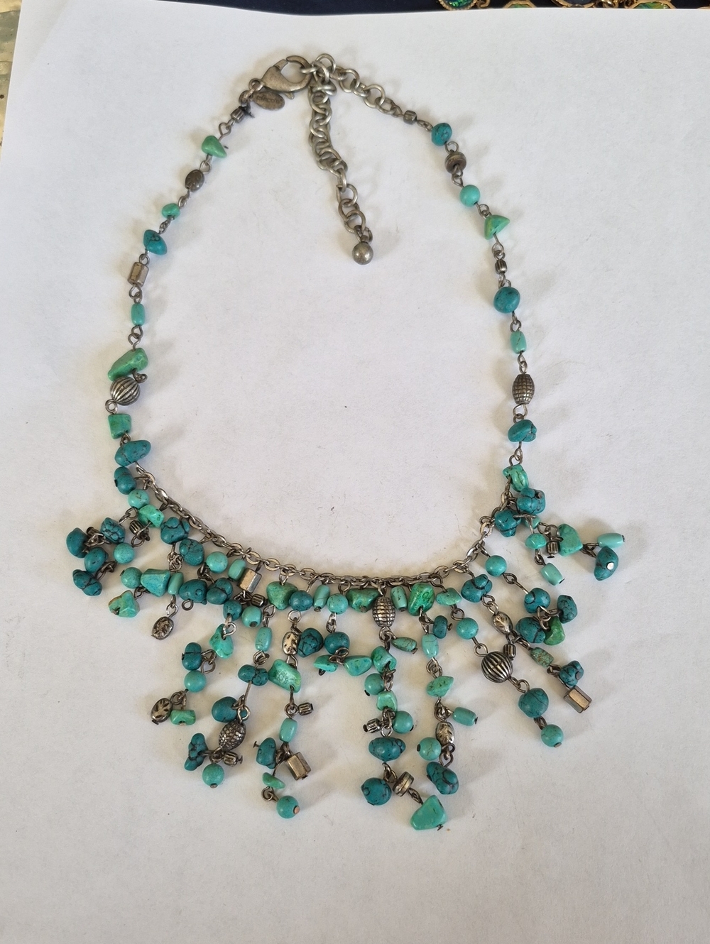 Chico's Turquoise Beaded Statement Necklace